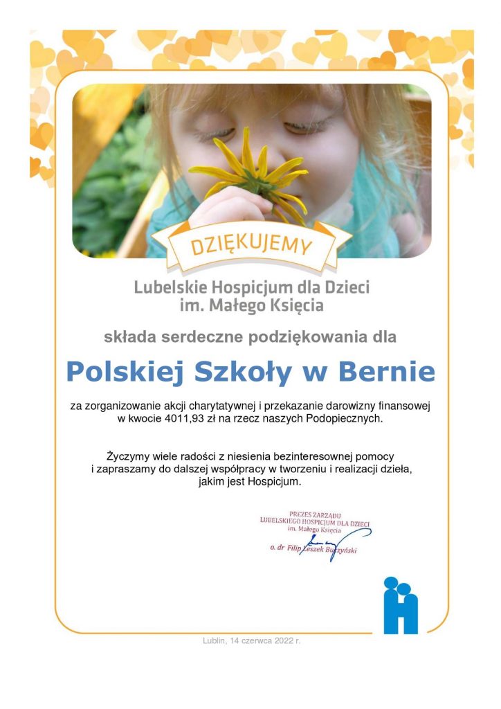 Podsumowanie szkolnej akcji pomocy dla Ukrainy